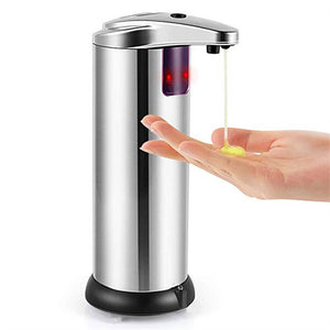 250ml Automatic Chrome Bathroom Kitchen Liquid Soap Dispenser No-Touch Hand Free