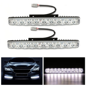 Pair 18W 9LED Car DRL Daytime Driving Running Light Fog Lamp Universal for Vehicle