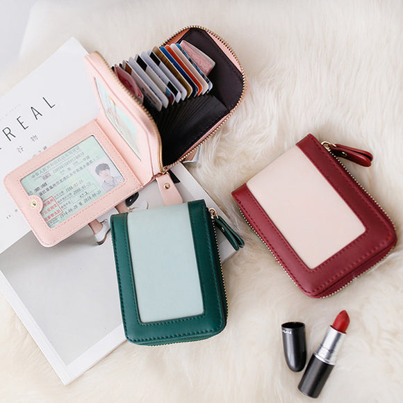 Personalized Leather Purses Large-capacity Wallets Multi-function ID Card Holder