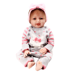 New Newborn Reborn Baby Girl 22 Lifelike Doll Realistic Toy Christmas Gift"