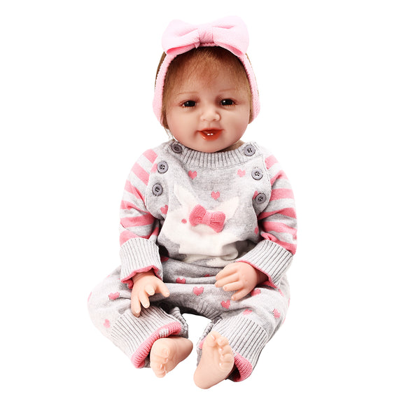 New Newborn Reborn Baby Girl 22 Lifelike Doll Realistic Toy Christmas Gift