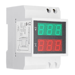 D52-2042 Double Display Guide Rail Digital Voltmeter Digital Display AC Voltmeter AC Current Meter