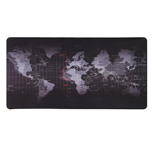 800x400x2mm Large Non-Slip Laptop Computer Keyboard World Map Mouse Desktop Pad Mat