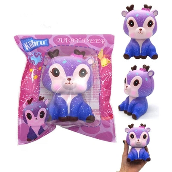 Kiibru Galaxy Color Deer 11CM Slow Rising Soft Animal Collection Gift Decor Toy Original Packaging