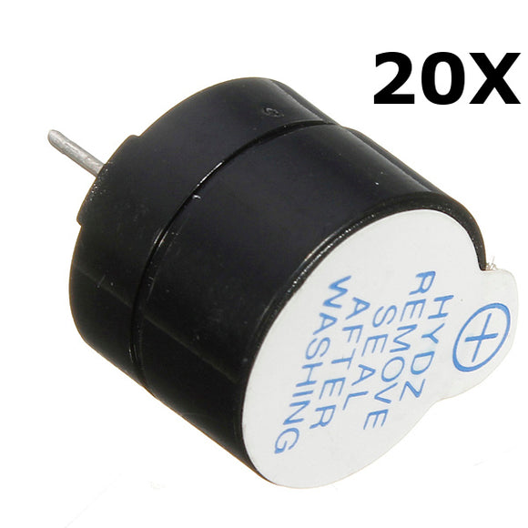 20 Pcs 5V Electric Magnetic Active Buzzer Continuous Beep Continuously