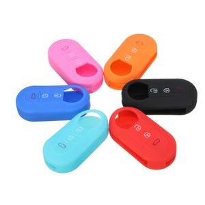 3 Button Silicone Flip Car Remote Key Cover Case Shell For Fiat 500 Grande Punto