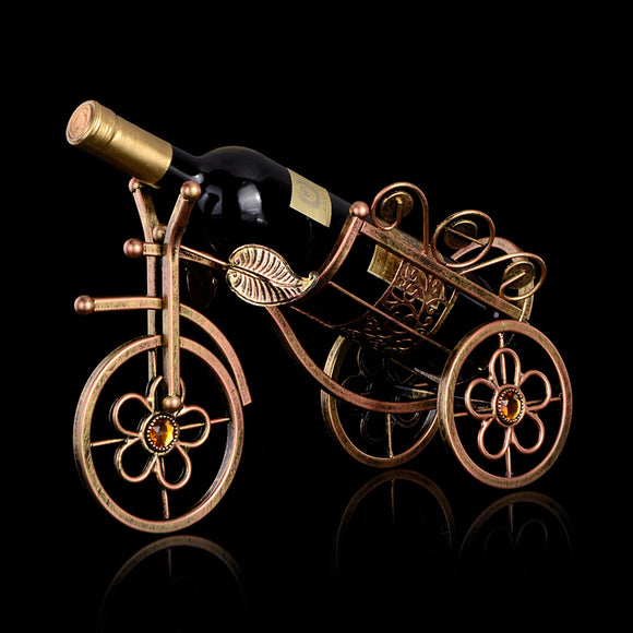 Metal Tricycle Wine Rack Champagne Holder Showing Stand Wine Champagne Rack Home Decor