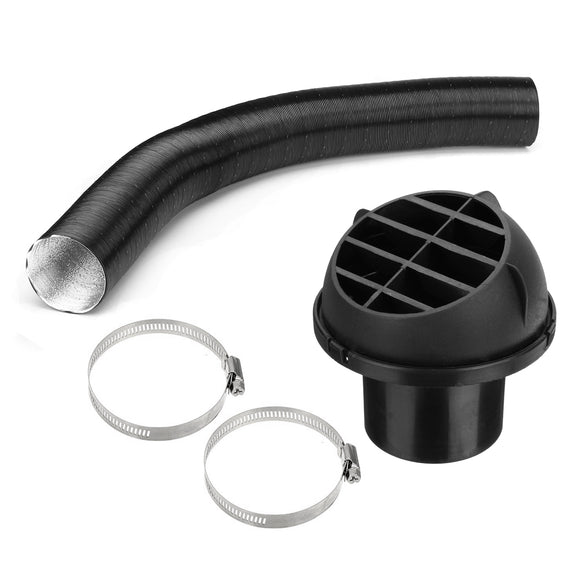 75mm Heater Pipe Duct + Warm Air Outlet + Hose Clip For Diesel Heater Eberspacher Webasto or Propex Heater Ducting