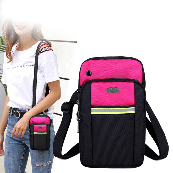 Women Nylon Sling Bag Casual Fashion 5.5 Inch Phone Bag Shoulder Bag Crossbody Bag