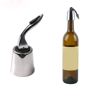 KCASA KC-SP002  1pc Wine Vacuum Bottle Stopper Stainless Steel Home Bar Wine Collection Red Wine Cha