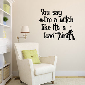 KST-10 Halloween PVC  Witch Wall Stickers Living Room Bedroom Decoration Wall Stickers