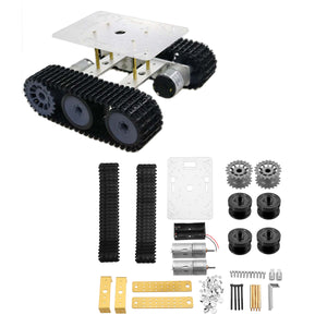 Mini TP100 Tracked Aluminum Alloy Chassis Tank Car Kit with 12v 330RPM Motor for Arduino