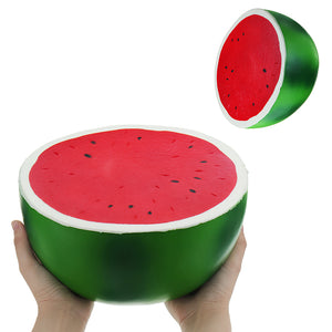 Giant Watermelon Squishy 9.84in 25*24*14CM Huge Fruit Slow Rising Soft Toy With Packaging Random Free Gift