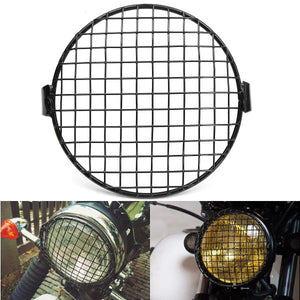 16cm 6.4 Inch Retro Grill Motorcycle Headlight Lamp Cover