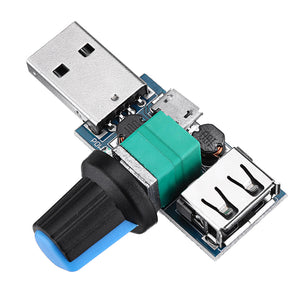 USB Fan Speed Controller Module Reducing Noise Multi-stall Adjustment Governor DC 4-12V