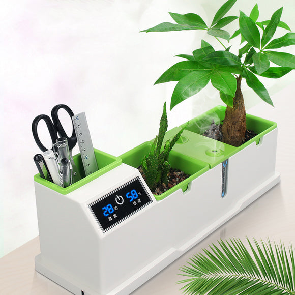 Multifunction Desktop Plant Pot Air Purifier Cleaner Humidifier Succulent Container Stationery