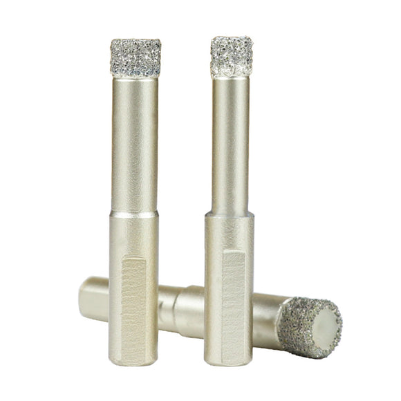 Drillpro Diamond Coated Drill Bit 6/8/10/12mm Dry Drilling for Glass Marble Granite Ceramics Hole Cutter Diamond Core Bit