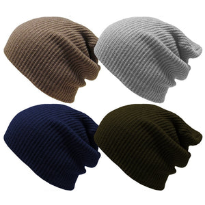 Unisex Outdoor Warm Winter Solid Knit Ski Cap Hat Cap Hiking Camping