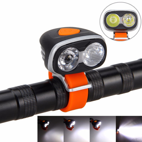 INBIKE GT20 1200LM XM-L2 Double LED Far Near Distance Bicycle Front Light IPX6 5 Modes USB Charge