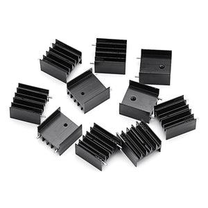 50Pcs TO-220 Aluminum Triode Heat Sink 25x23.5x15.8mm Aluminum Radiator