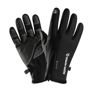 Windstopers Skiing Gloves Anti Slip Touchscreen Breathable Water Repellent Zipper Warm Glove