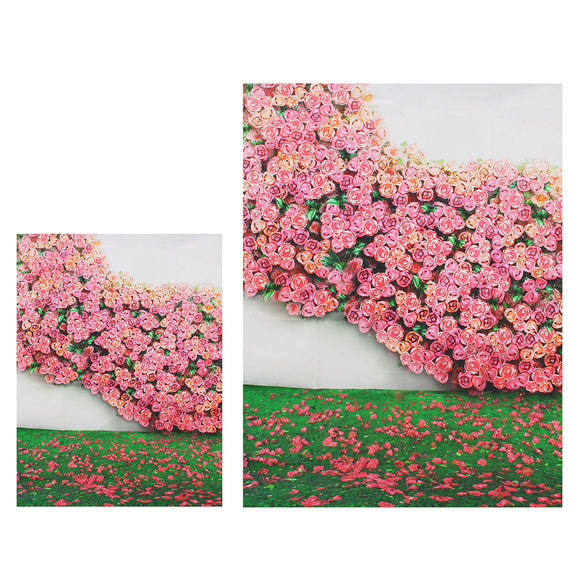 3x5FT 5x7FT Rose Flower Wall Glass Floor Photography Backdrop Background Studio Prop