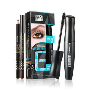 MENOW Mascara Eyelash Makeup Set Volume long Thickening Black Brown Eye Liner Pencil Pen