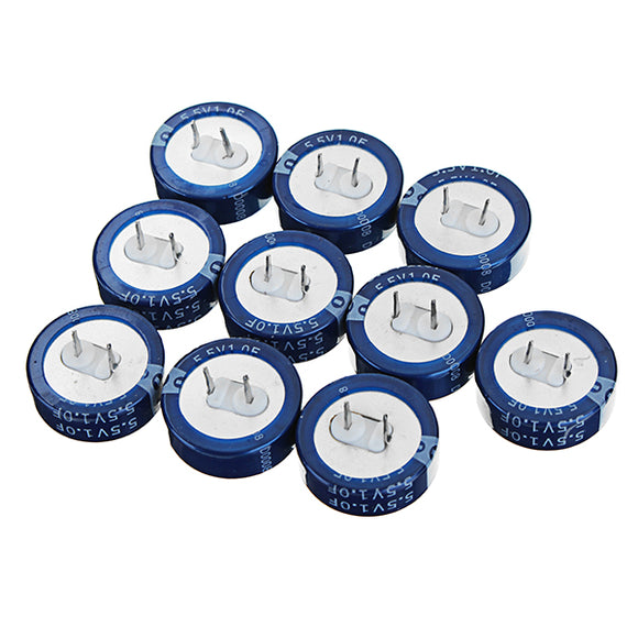 10pcs 5.5V 1F C Type Super Farah Capacitor Fala Capacitance Spacing 5mm