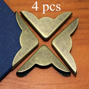 4 pcs Antique Corner Protector Corner  for  Notebook  Scrapbooking Albums Menus Folders