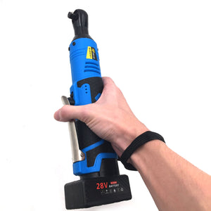 18V/28V 90N.m 3/8'' Cordless Electric Ratchet Wrench Right Angle Tool