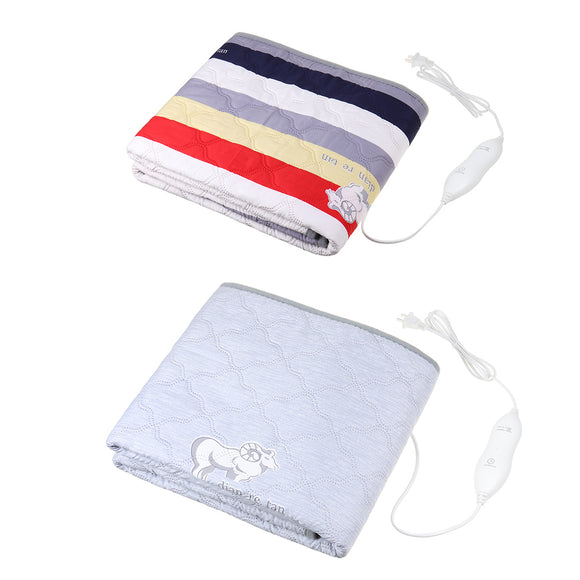 50W Electric Heated Blanket Cotton Soft Warm Winter Cover Heating Pad Heater Mat Control Flannel