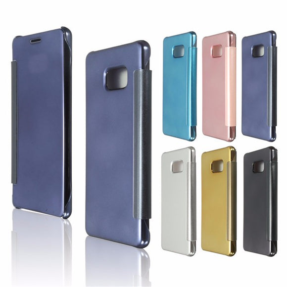 Luxury Mirror Flip Leather Case Shockproof Protective Cover for Samsung Galaxy Note 7