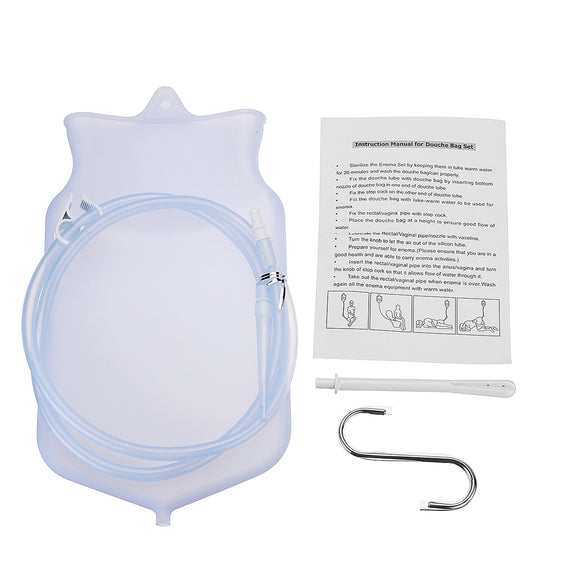 Detox Enema Bag Colon Cleaning With Silicone Hose Douche Bag Vaginal Washing Water Bag Cleaning Kit