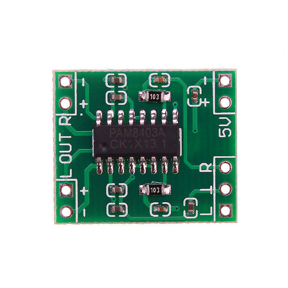 Mini Digital Power Amplifier Board 2x3W Class D Audio Module USB DC 5V PAM8403