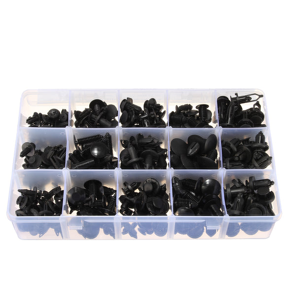 300Pcs 15 Sizes Car Pushpin Rivet Trim Fastener Clips Body Interior Assortment