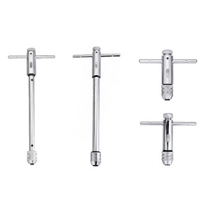 Drillpro Adjustable T-handle Screw Tap Handle M3-M8 M5-M12 Standard and Extended Length Tap Wrench Hand Tapping Tool