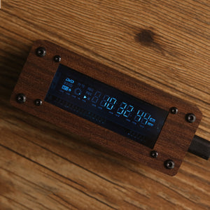 EleksMaker EleksVFD Retro VFD Clock Tube Type-C Black Walnut Case Mini Creative Desktop Glow Clock