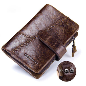 Men Genuine Leather Personalized Wallets Multi-Slots Card Holder