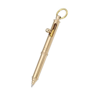 EDC Mini Self Defense Brass Pen Anti-gun Pure Checker Writing Pen