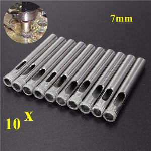 10pcs 7mm Diamond Hole Saw Drill Bits for Glass Ceramic Marble