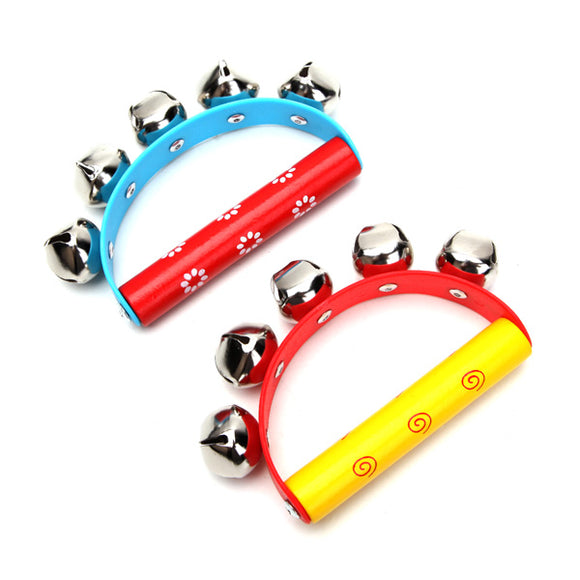 2Pcs Babies Kids Held Tambourine Percussion Rattles Musical Instrument Toys