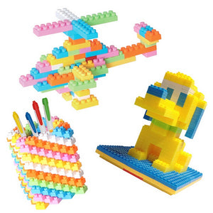 Plastic Children Kid Puzzle Building Blocks Bricks Educational Toy Gift