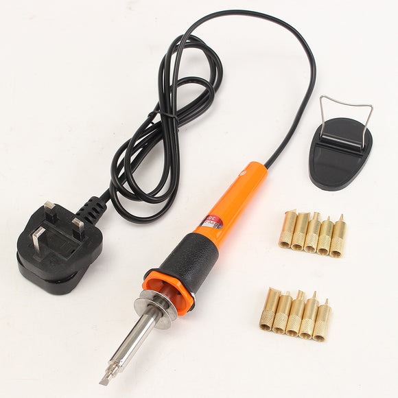 220V 30W Wood Burning Soldering Tool Pyrography Kit Brass Tips CE Spare Tips U17