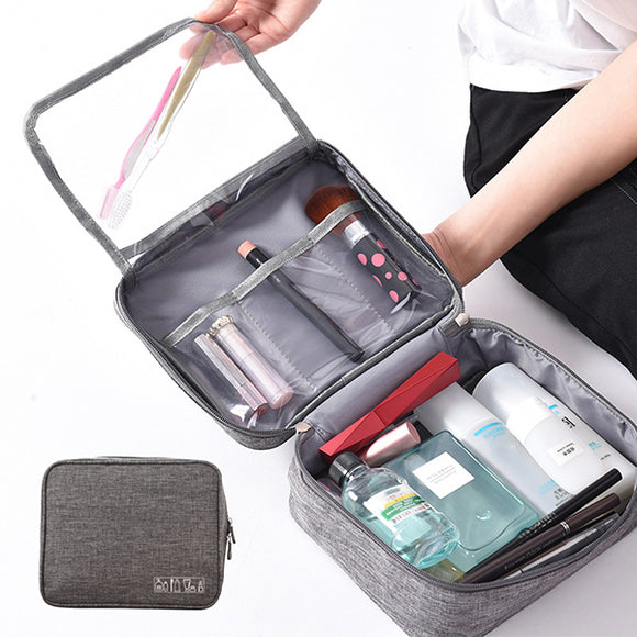 Men And Women Oxford Waterproof Wash Storage Bag Solid Cosmetic Bag