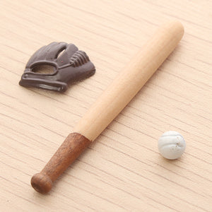 3x Mini Baseball Gear Dollhouse Miniature Furniture Accessories For Dollhouse