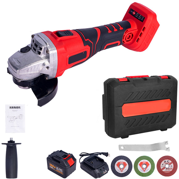 800W 42V Cordless Electric Angle Grinder Angle Grinding Machine Power Cutting Tool Set