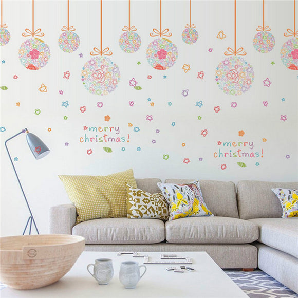 Christmas Party Home Decoration Removeable Wall Stickers Toys Oranment For Kids Children Props