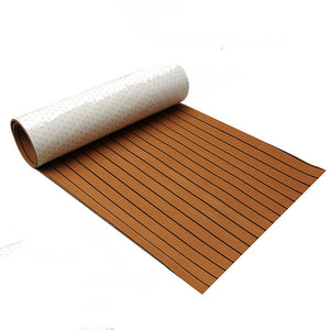 900x2300x6mm EVA Foam Teak Brown With Black Line Faux Teak Boat Decking Sheet