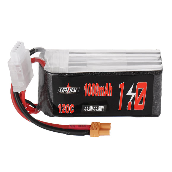 URUAV 14.8V 1000mAh 120C 4S Lipo Battery XT30 Plug for RC Racing Drone