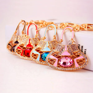 Honana DX-02 Creative Exquisite Bag Crystal Car Key Chain Trendy Handbag Pendant Bag Buckle